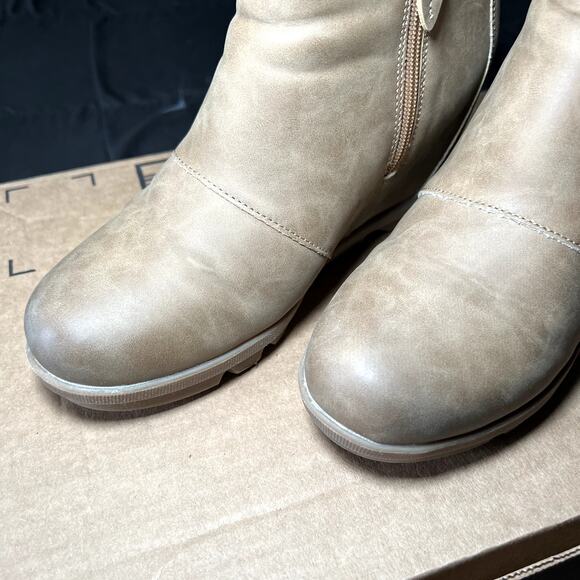 Athlefit wedge boots comfortable angle wedge booties womens 8 trendy evening - Picture 4 of 11